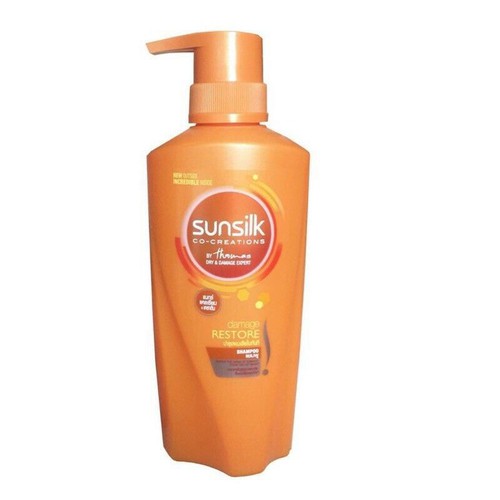 Dầu Gội Sunsilk Màu Cam phục hồi tóc hư tổn Thái Lan 450ml