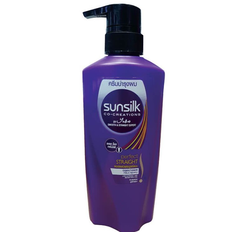 DẦU XẢ SUNSILK CO-CREATIONS TÓC THẲNG MƯỢT MÀU TÍM 450ML THÁI LAN