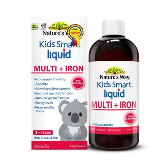 Nature's Way Kids Smart Multi Iron Liquid - Bổ sung sắt và các vi chất cần thiết cho trẻ nhỏ