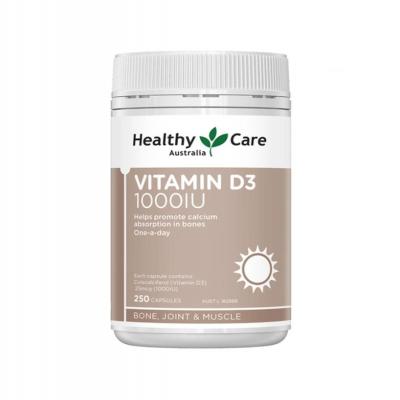 Viên uống bổ sung Vitamin D3 1000IU Healthy Care