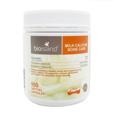 Viên uống Canxi sữa BioIsland Milk Calcium Bone Care 150 viên