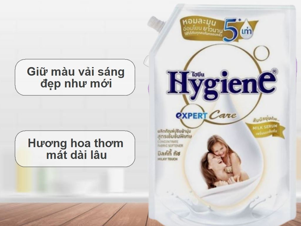 Nước xả vải đậm đặc Hygiene màu Trắng túi 1300ml