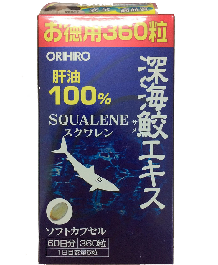 Sụn Vi Cá Mập Squalene Orihiro 360 viên của Nhật Bản