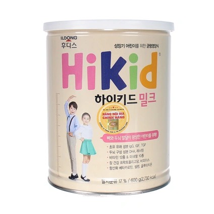 Sữa bột Hikid Hàn Quốc vị vani 600g