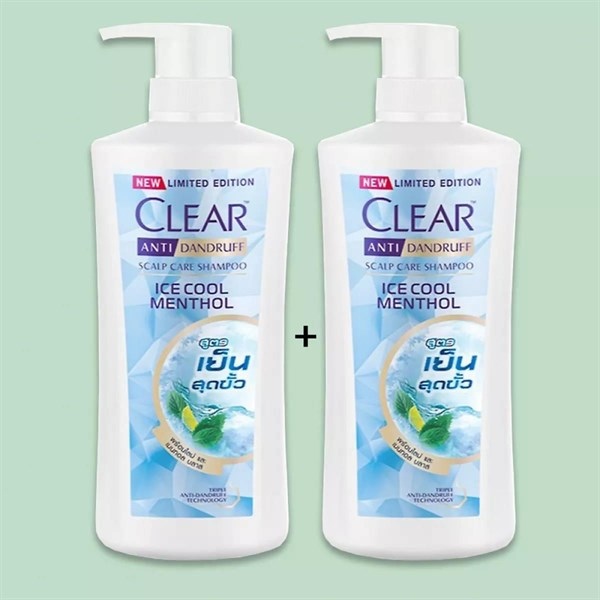 Combo 2 Dầu Gội Clear Anti-Dandruff Ice Cool Menthol 400ml