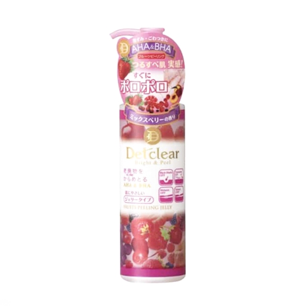 Tẩy Tế Bào Chết Dạng Gel Meishoku Detclear Bright & Peel Fruits Peeling Jelly 180ml Nhật Bản