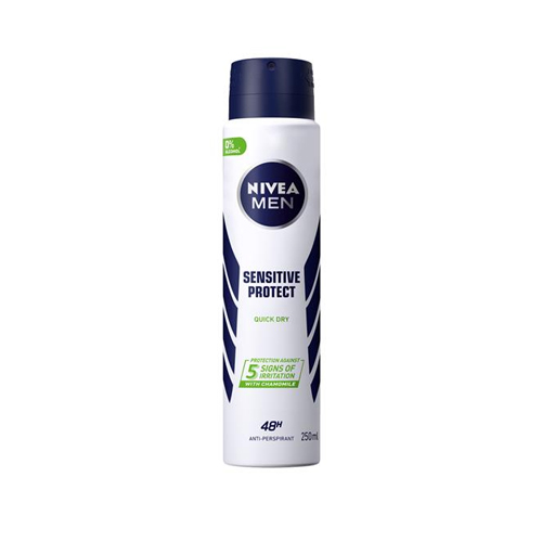 Xịt Khử Mùi Nam Nivea Men Sensitive Protect Quick Dry 48h Anti-Perspirant 150ml