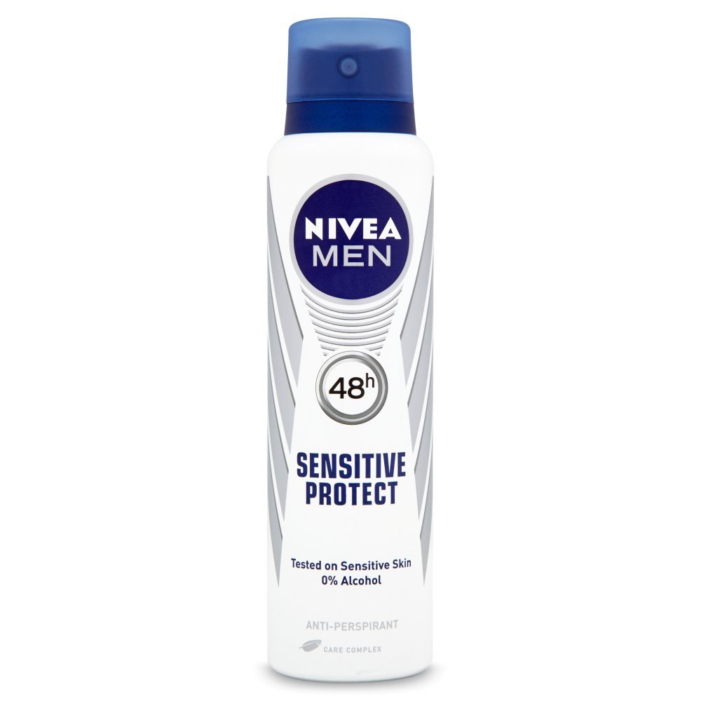 Xịt Khử Mùi Nam Nivea Men Sensitive Protect Quick Dry 48h Anti-Perspirant 150ml