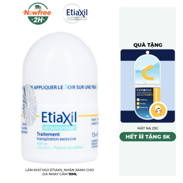 Lăn Khử Mùi EtiaXil Nhãn Xanh Pháp  Cho Da Nhạy Cảm 15ml