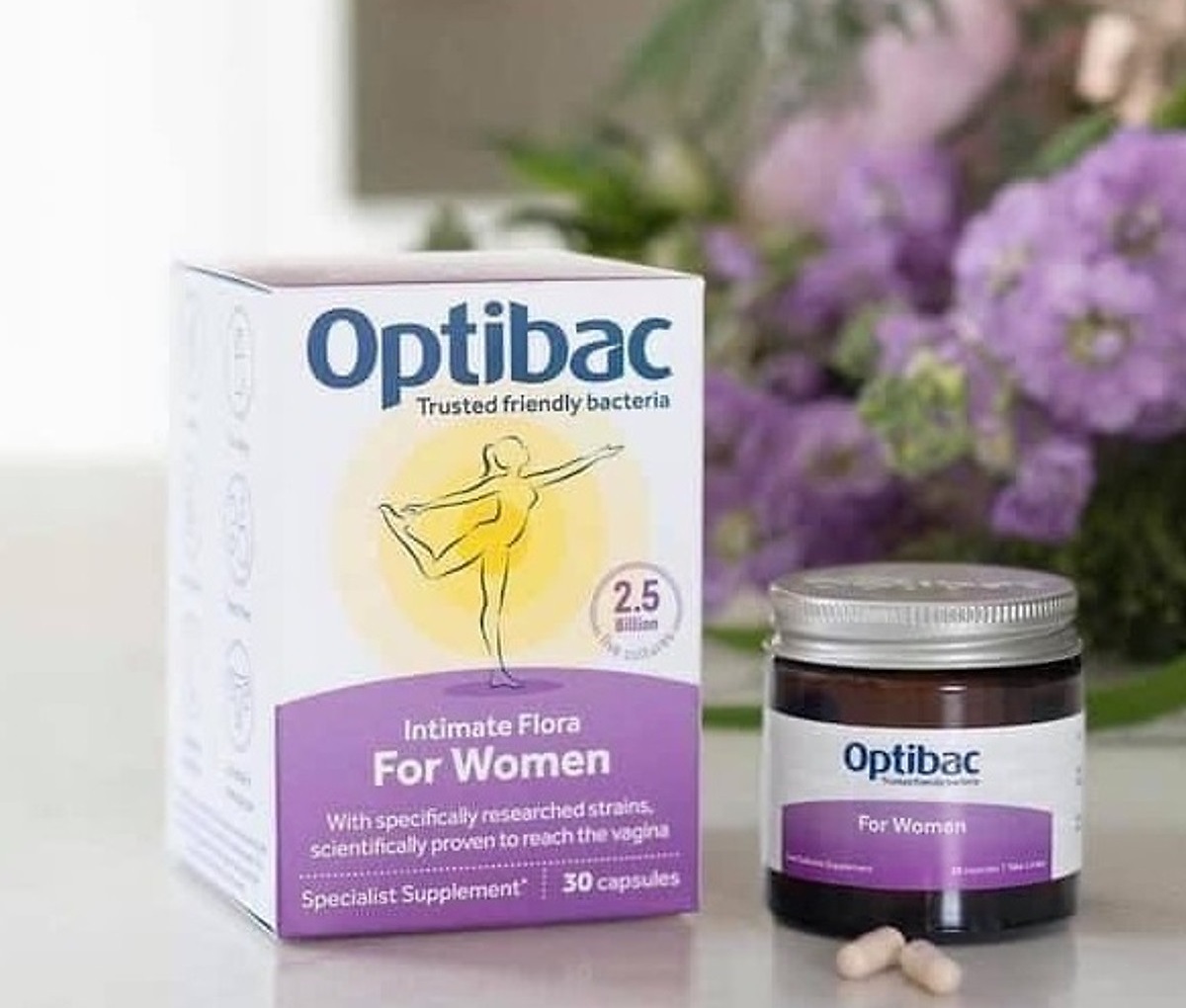 OPTIBAC PROBIOTIC FOR WOMEN (OPTIBAC TÍM) – MEN PHỤ KHOA CHO NỮ GIỚI (HỘP 30 VIÊN)